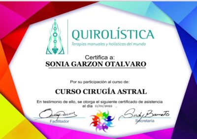 Certificado de cirugia astral